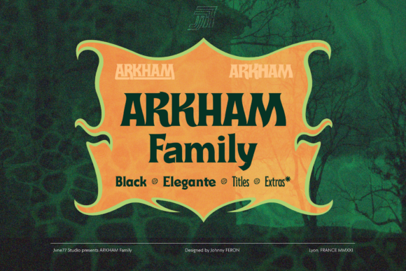 Arkham: A Bold Display Font for Modern Editorial Design