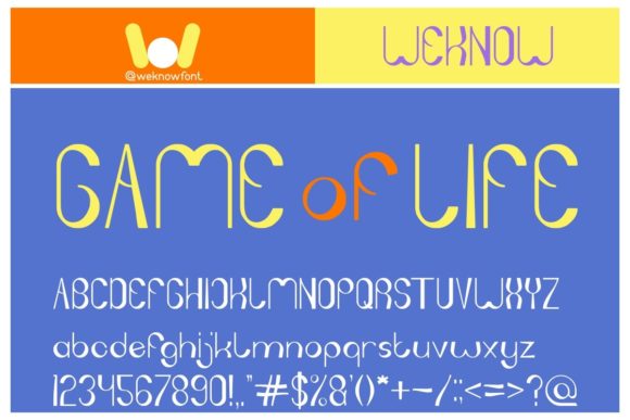 Game of Life Display Font for Modern Editorial Design
