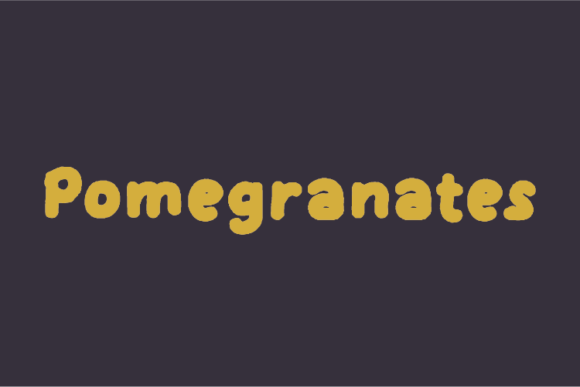Pomegranates: The Cool Display Font for Standout Branding