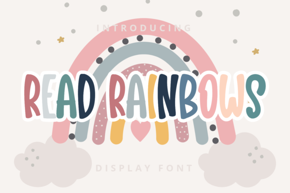 Read Rainbows: A Playful Display Font for Creative Projects