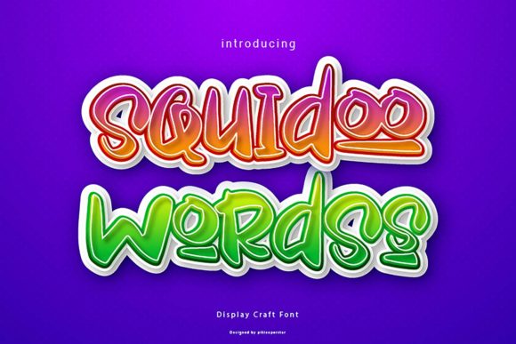 Squidoo Wordss: The Urban Display Font for Scroll-Stopping Campaigns
